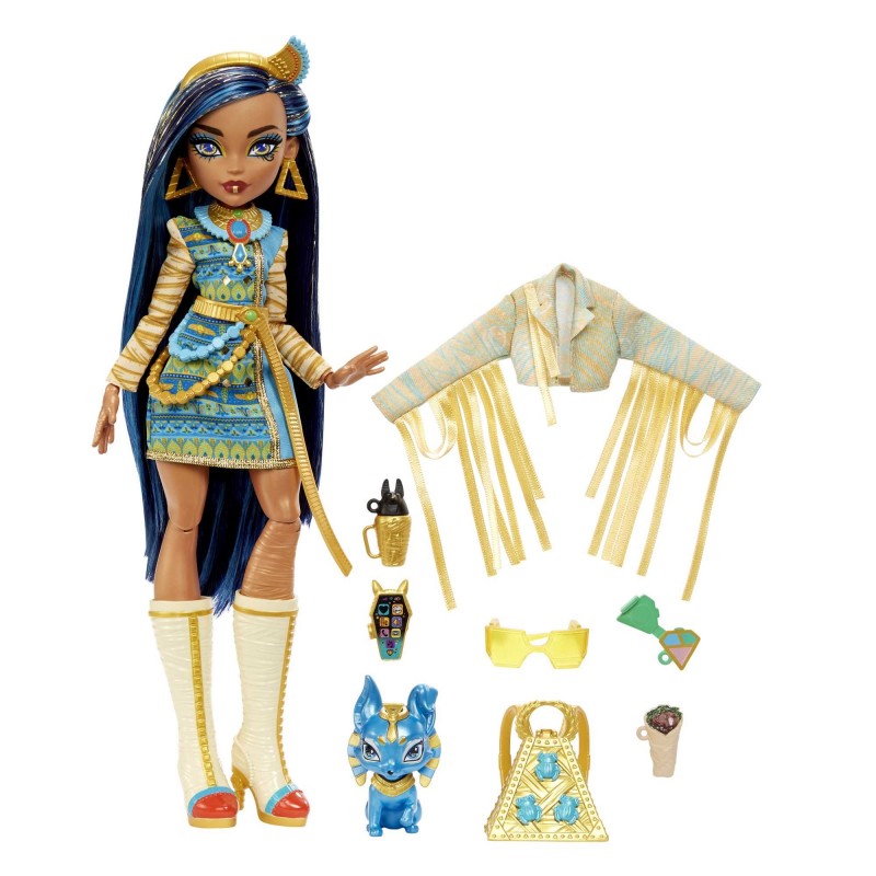 Monster High Cleo De Nile Doll With Pet And Accessories