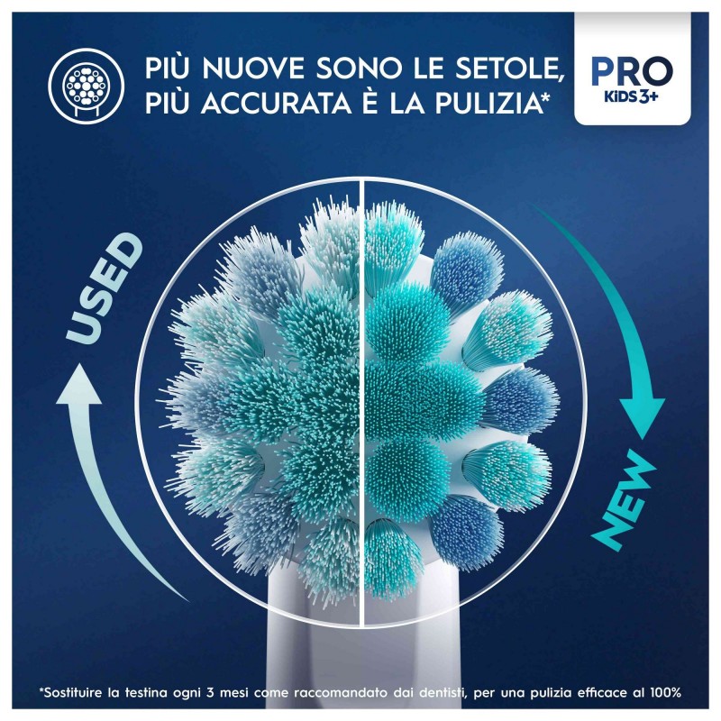 Oral-B Testine Di Ricambio Pro Kids Con Disney Frozen, 3 Testine