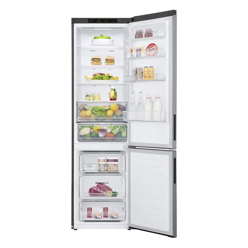 LG GBP62PZNAC.APZQEUR Kühl- und Gefrierkombination Freistehend 384 l A Edelstahl