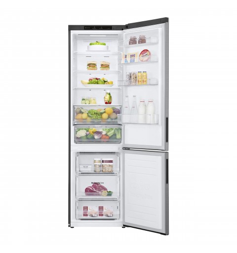 LG GBP62PZNAC.APZQEUR Kühl- und Gefrierkombination Freistehend 384 l A Edelstahl