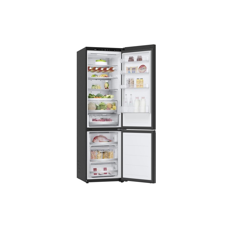 LG GBB72BM9DQ Frigorifero combinato, Classe D, 387L, Wi-Fi, Wine Rack, Porta in vetro,Nero