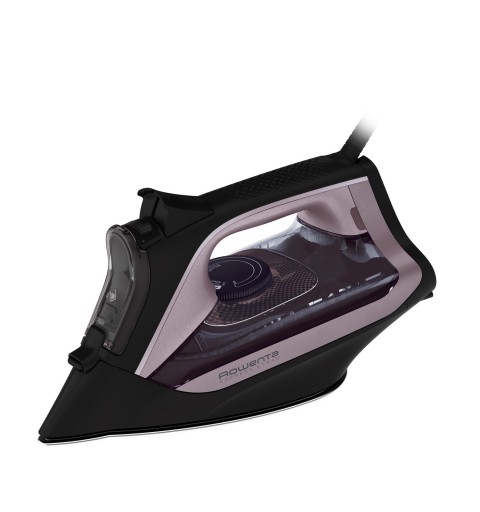 Rowenta DW434 Dampfbügeleisen Edelstahl-Bügelsohle 2600 W Schwarz, Rose