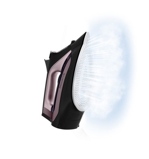 Rowenta DW434 Fer à vapeur Semelle en acier inoxydable 2600 W Noir, Rose