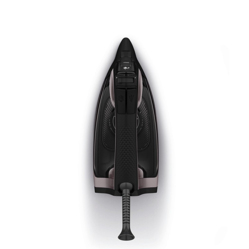 Rowenta DW434 Dampfbügeleisen Edelstahl-Bügelsohle 2600 W Schwarz, Rose