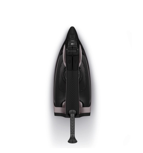 Rowenta DW434 Dampfbügeleisen Edelstahl-Bügelsohle 2600 W Schwarz, Rose