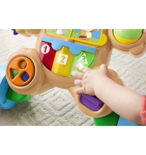 Fisher-Price Cagnolino Primi Passi - Ridi & Impara, Edizione multilingue, giocattolo musicale per camminare Giocattolo per