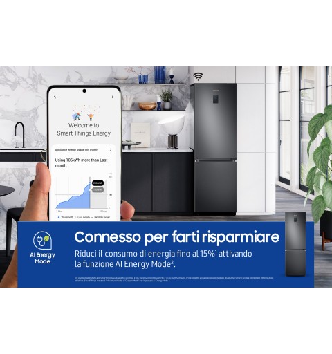 Samsung Frigorifero Combinato EcoFlex 1.85m 344L RB34C775CB1
