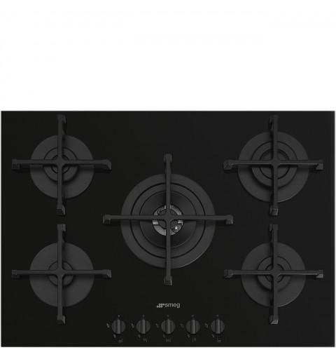 Smeg Cucina PV275B hob Black Countertop 72 cm Gas 5 zone(s)