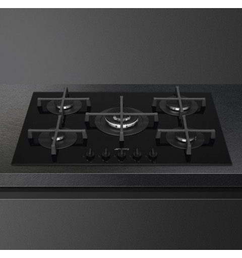 Smeg Cucina PV275B hob Black Countertop 72 cm Gas 5 zone(s)