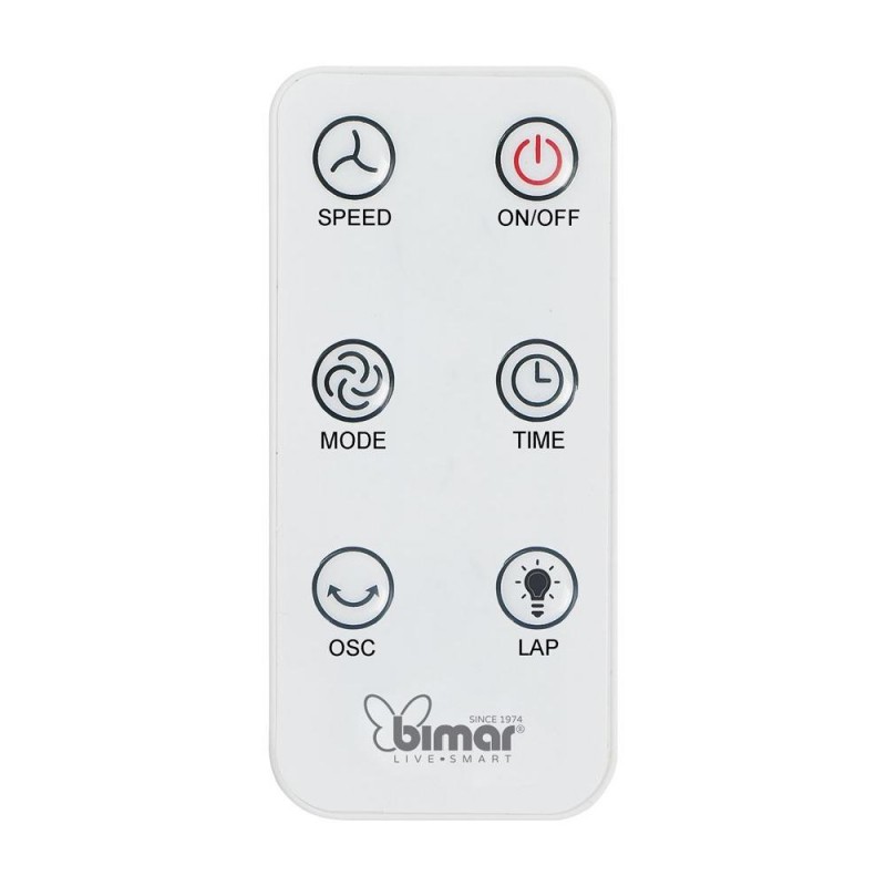 BIMAR AMA12 Ventilatore piantana 40cm c/telecomando silent bianco