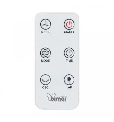 BIMAR AMA12 Ventilatore piantana 40cm c/telecomando silent bianco