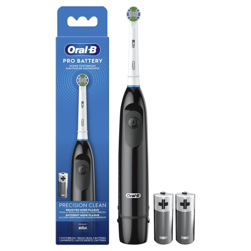 Oral-B Pro Battery Adulte Noir, Blanc