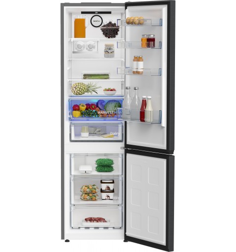 Beko B7RCNE407HXBR fridge-freezer Freestanding 355 L B Black, Stainless steel
