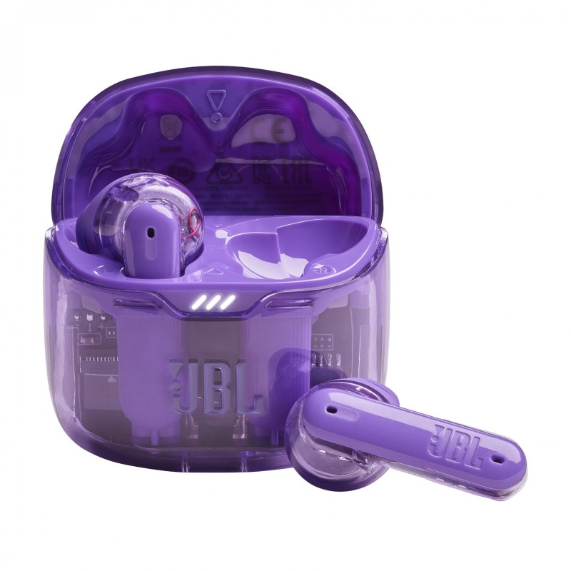 JBL Tune Flex Ghost Edition Auricolare True Wireless Stereo (TWS) In-ear Musica e Chiamate Bluetooth Porpora, Traslucido