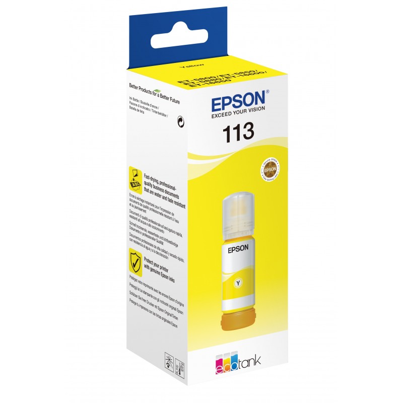 Epson 113 EcoTank Pigment Yellow ink bottle