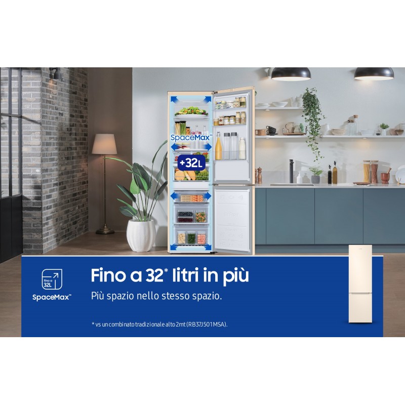 Samsung Frigorifero Combinato EcoFlex AI 2m 390L RB38C603DEL