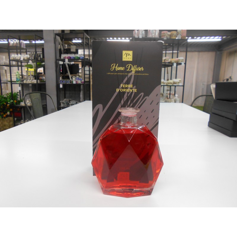 Mercury SRL 24639 difusor de aroma Botella de fragancia Vidrio Rojo, Transparente