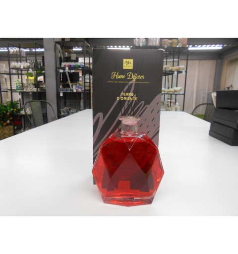 Mercury Diffusore di Fragranza con Bottiglia Esagonale 700ml, Terre D'oriente con Bacchetti con Scatola Regalo