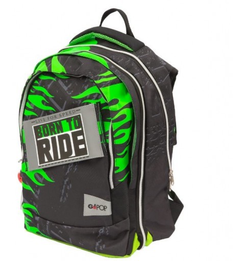 Carrefour 8056379146384 backpack School backpack Black, Green Fabric