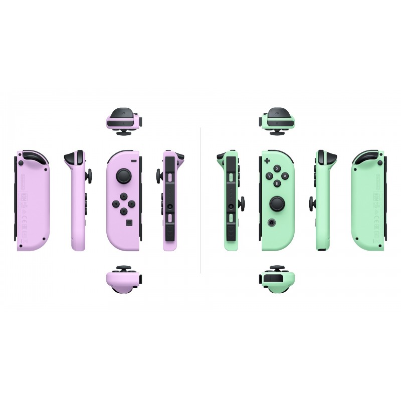 Nintendo Switch - Set da due Joy-Con Viola Pastello Verde pastello