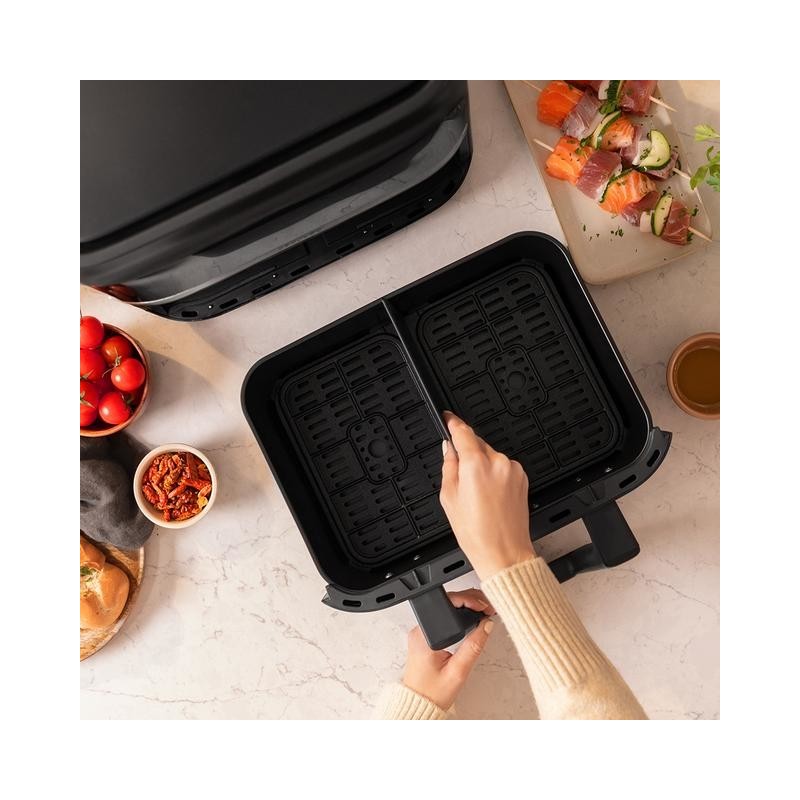 Cecotec Cecofry Dual 9000 Single 9 L Stand-alone 2850 W Hot air fryer Black, Stainless steel