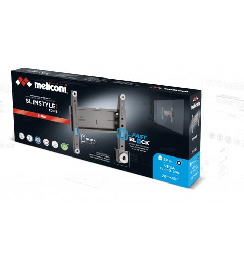 Meliconi 480986 TV mount 114.3 cm (45") Black