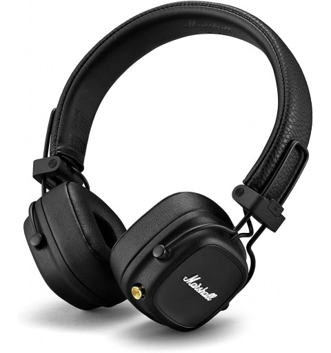 Marshall Major IV Cuffie On-Ear Pieghevoli, Auricolari Bluetooth, Nero, 80 ore di riproduzione, Major 4 Black