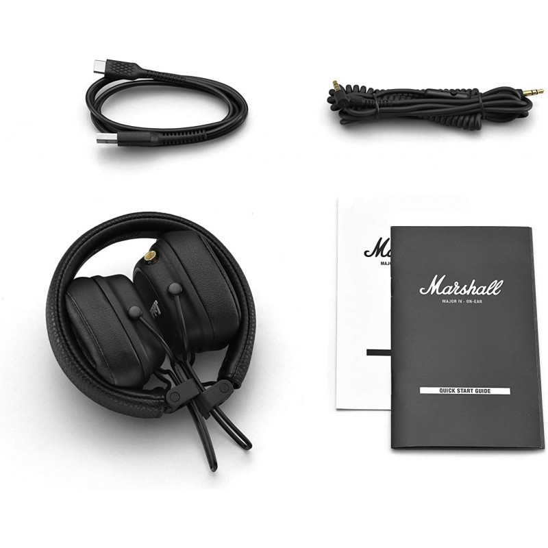 Marshall Major IV Cuffie Pieghevoli Bluetooth Black oltre 80 ore di ripr.