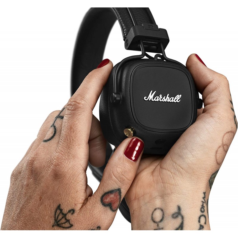 Marshall Major IV Cuffie Pieghevoli Bluetooth Black oltre 80 ore di ripr.