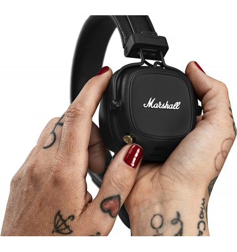 Marshall Major IV Cuffie Pieghevoli Bluetooth Black oltre 80 ore di ripr.