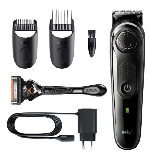 Braun BeardTrimmer 5 BT5342 Batteria 39 2 cm Bagnato e secco Nero