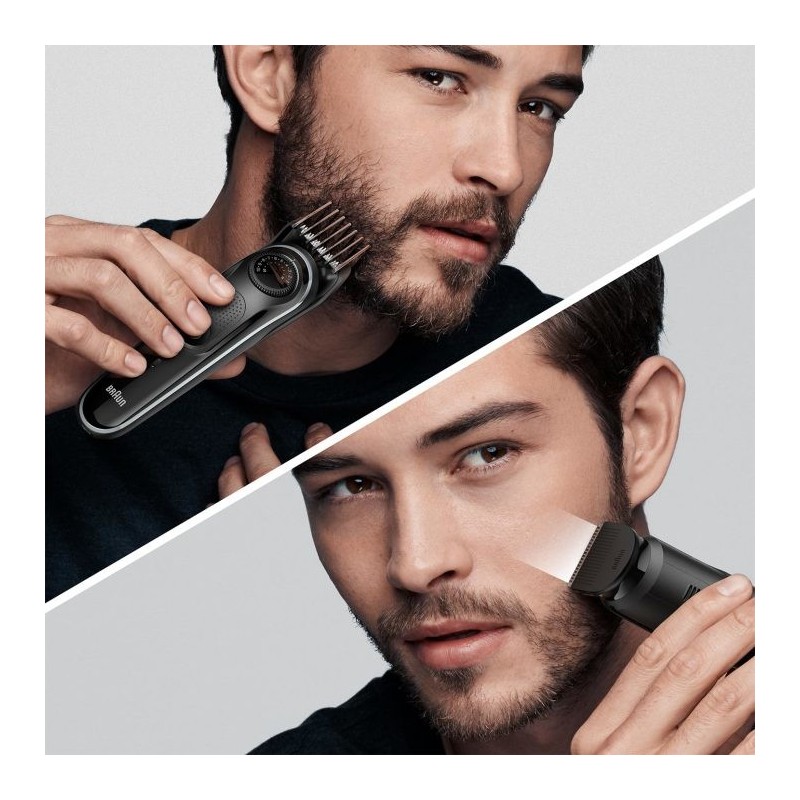 Braun BeardTrimmer 5 BT5342 Batteria 39 2 cm Bagnato e secco Nero