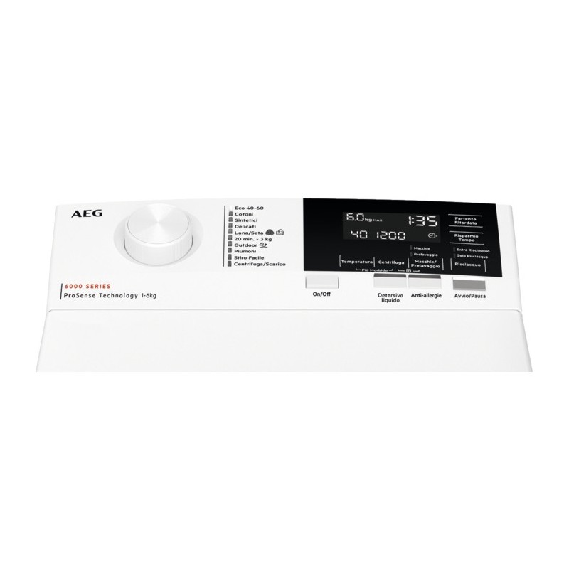 AEG LTR6G62D machine à laver Charge par dessus 6 kg 1151 tr min D Blanc