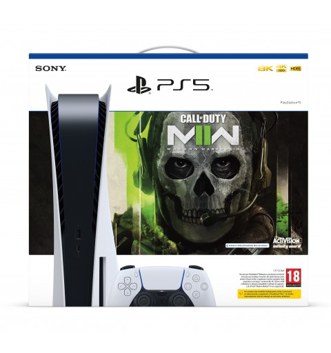 Sony PlayStation 5 Standard + Call of Duty Modern Warfare II 825 GB Wi-Fi Nero, Bianco