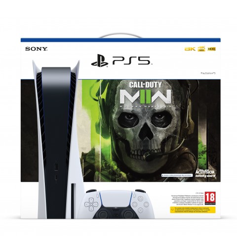 Sony PlayStation 5 Standard + Call of Duty Modern Warfare II 825 Go Wifi Noir, Blanc