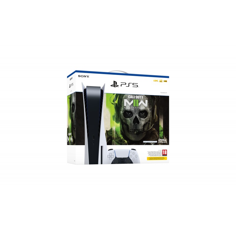 Sony PlayStation 5 Standard + Call of Duty Modern Warfare II 825 Go Wifi Noir, Blanc
