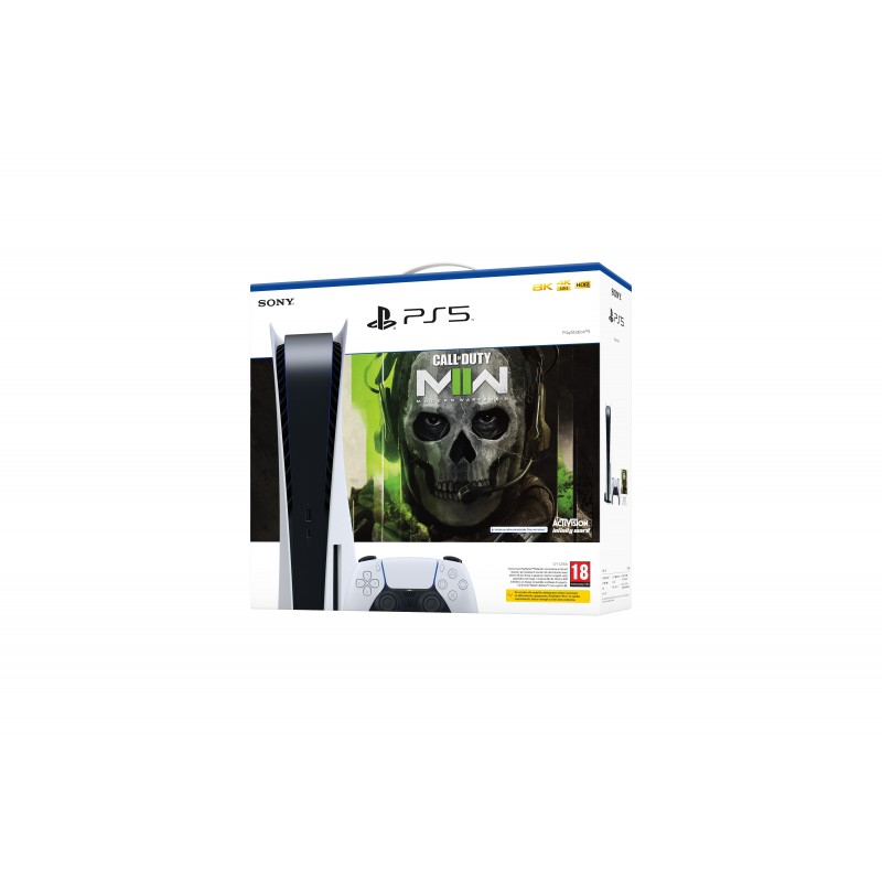Sony PlayStation 5 Standard + Call of Duty Modern Warfare II 825 Go Wifi Noir, Blanc