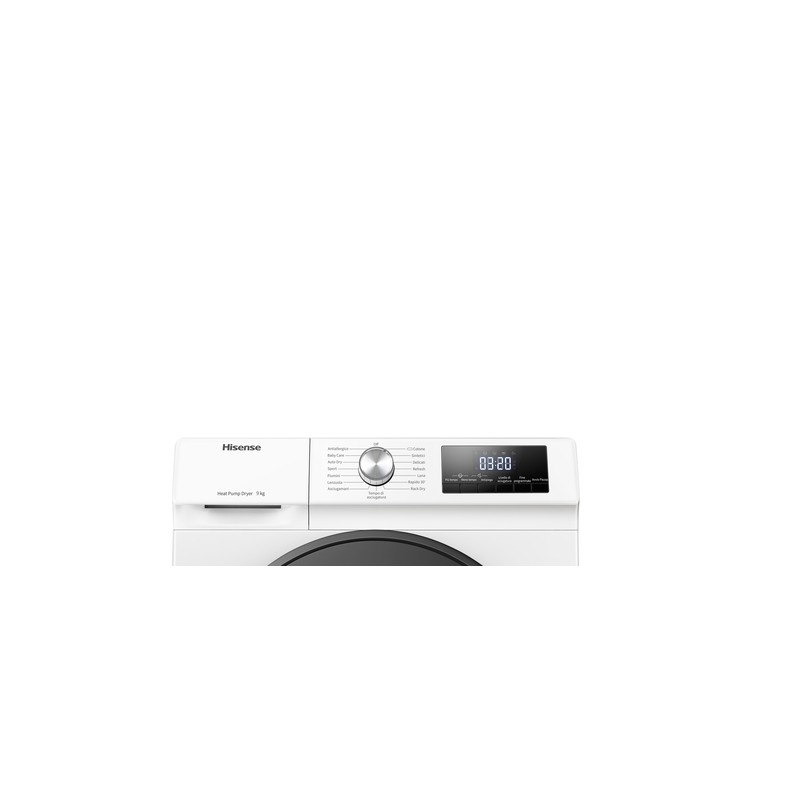 Hisense DHQA902U asciugatrice Libera installazione Caricamento frontale 9 kg A++ Bianco