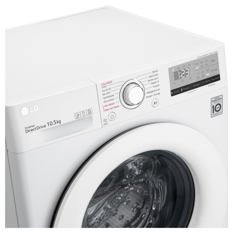 LG F4WV310WHT lavadora Carga frontal 10,5 kg 1360 RPM B Blanco