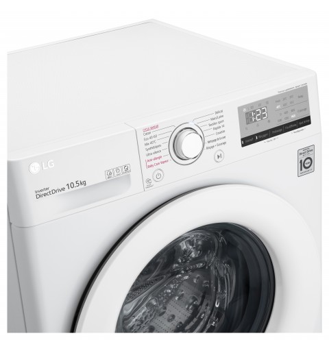LG F4WV310WHT lavadora Carga frontal 10,5 kg 1360 RPM B Blanco