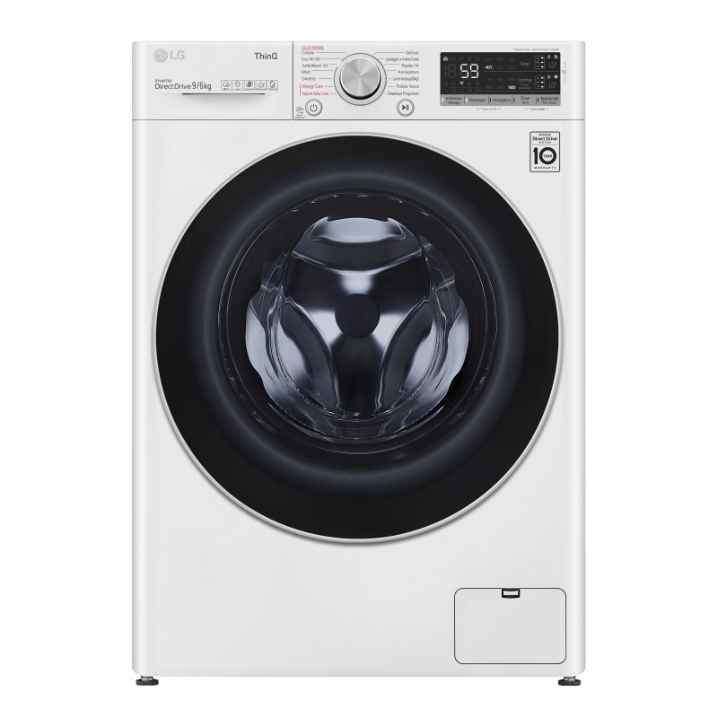 LG F4DV509H1EA machine à laver avec sèche linge Pose libre Charge avant Blanc E