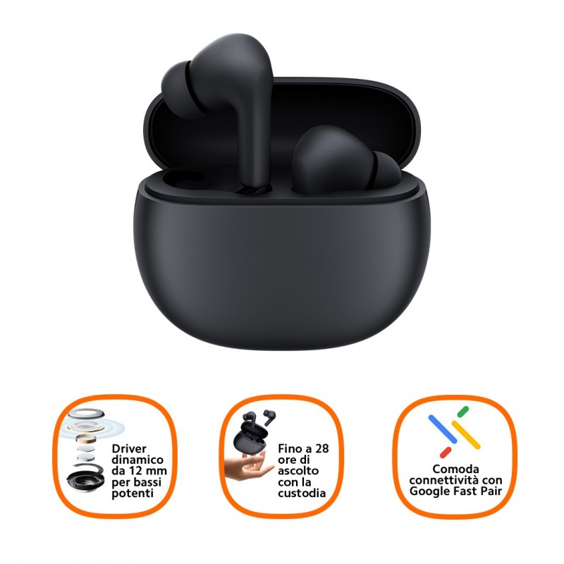 Xiaomi Redmi Buds 4 Active Headphones Wireless In-ear Calls Music Bluetooth Black