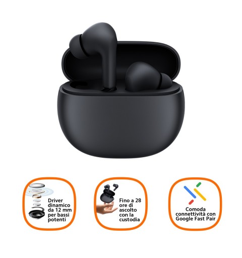 Xiaomi Redmi Buds 4 Active Auriculares Inalámbrico Dentro de oído Llamadas Música Bluetooth Negro