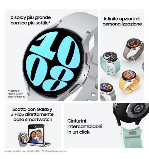 Samsung Galaxy Watch6 Watch6 3,3 cm (1.3") Super AMOLED 40 mm Numérique 432 x 432 pixels Écran tactile Or Wifi GPS (satellite)