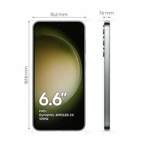 Samsung Galaxy S23+ SM-S916B 16,8 cm (6.6") Double SIM Android 13 5G USB Type-C 8 Go 512 Go 4700 mAh Vert