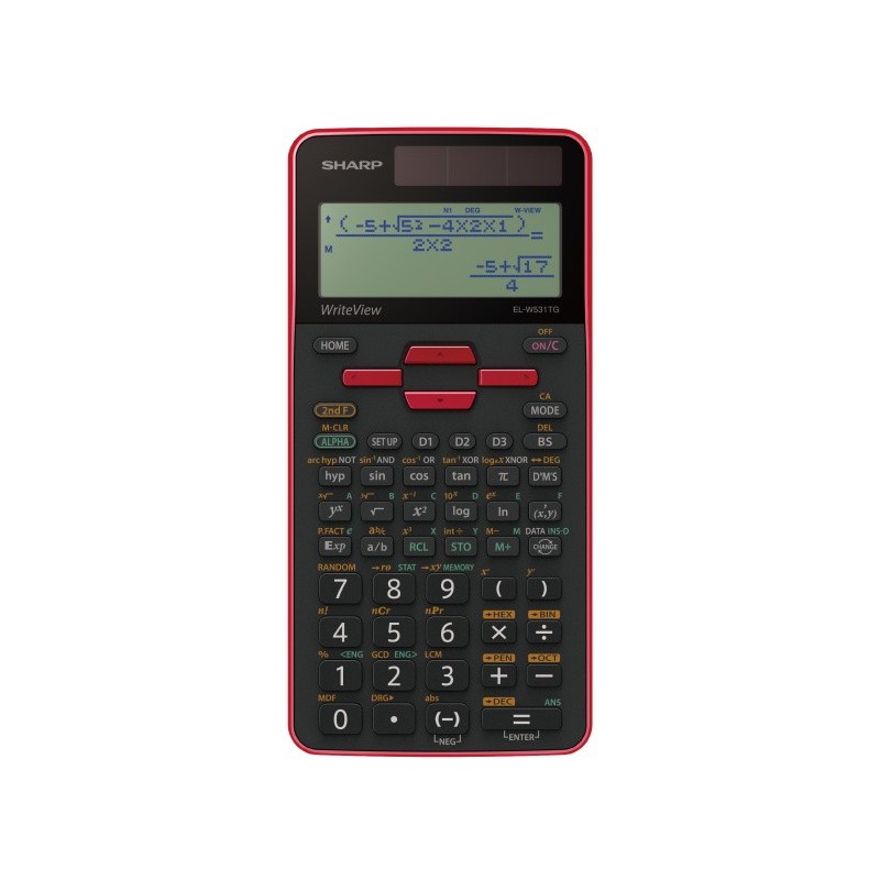 Sharp SH-ELW531TG calculator Pocket Display Black, Red