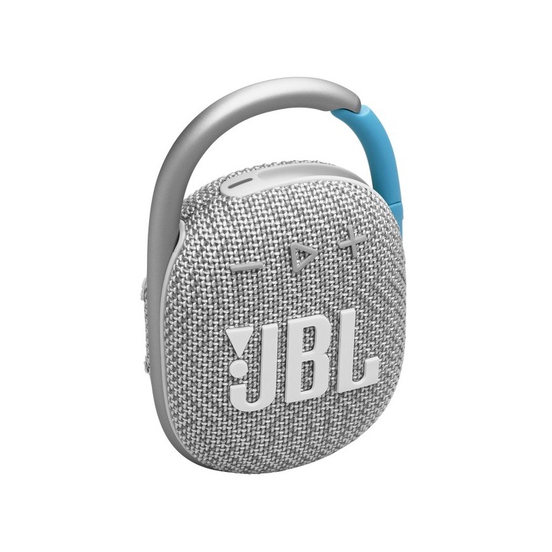 JBL Clip 4 Eco Tragbarer Stereo-Lautsprecher Blau, Weiß 5 W