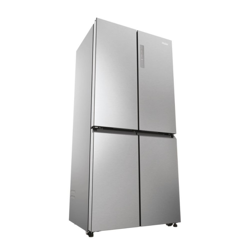 Haier Cube 83 Serie 3 HCR3818ENMM nevera puerta lado a lado Independiente 467 L E Platino, Acero inoxidable