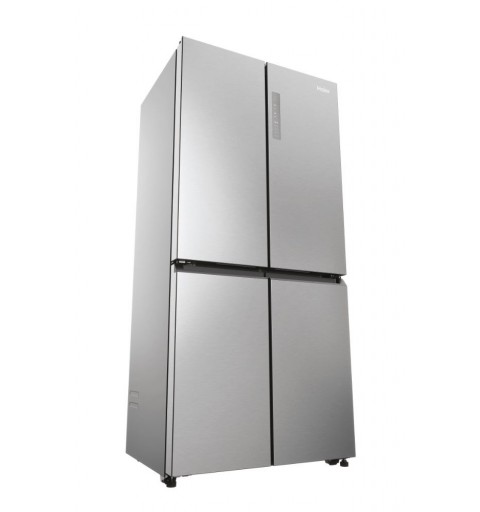 Haier Cube 83 Serie 3 HCR3818ENMM nevera puerta lado a lado Independiente 467 L E Platino, Acero inoxidable