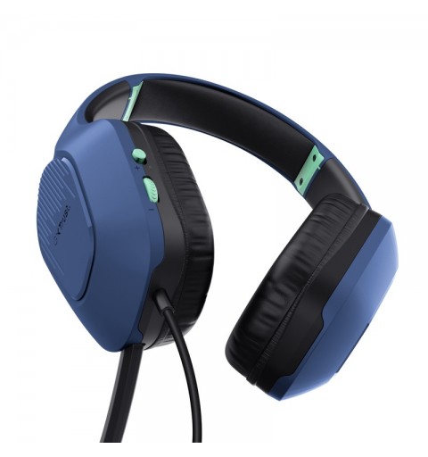 Trust GXT 415B Zirox Kopfhörer Kabelgebunden Kopfband Gaming Blau